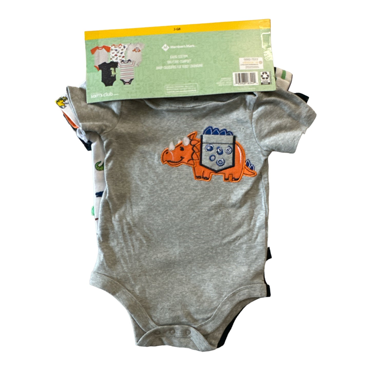 Member's Mark Baby Boy's 5-Pack Baby's Favorite Short Sleeve Bodysuits