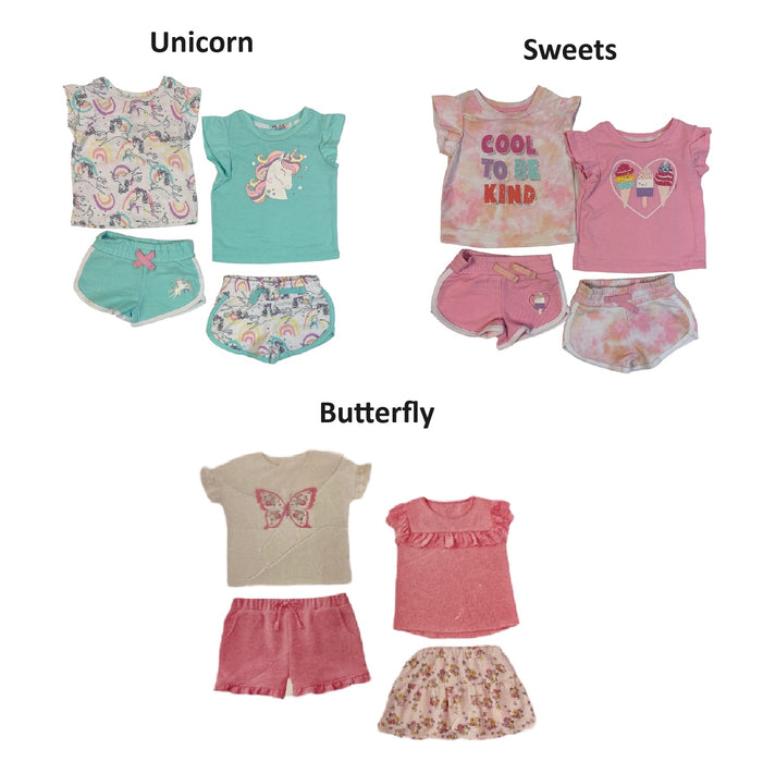 Member's Mark Baby & Toddler Girl's 4-Piece Shorts & Tops Playwear Set