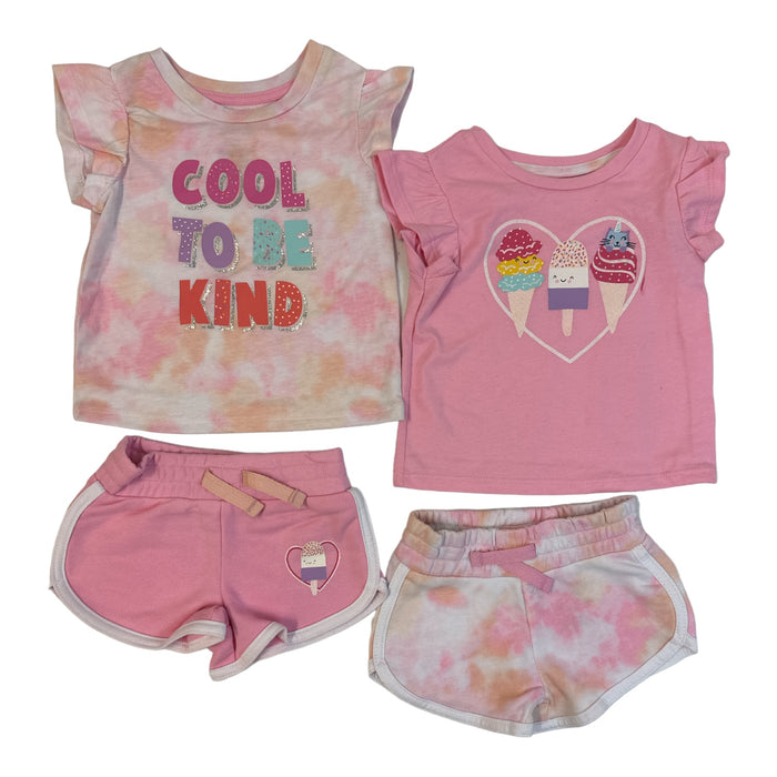 Member's Mark Baby & Toddler Girl's 4-Piece Shorts & Tops Playwear Set