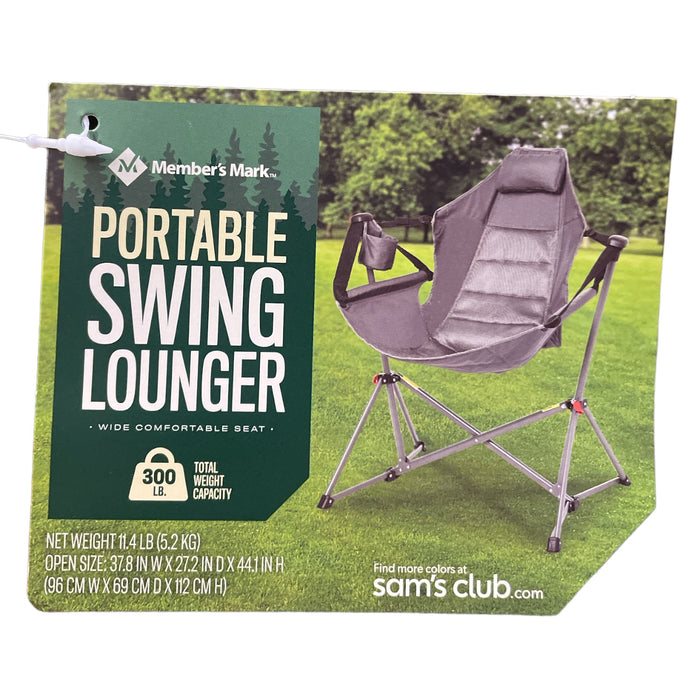 Member's Mark Swing Chair Lounger, x x Grey