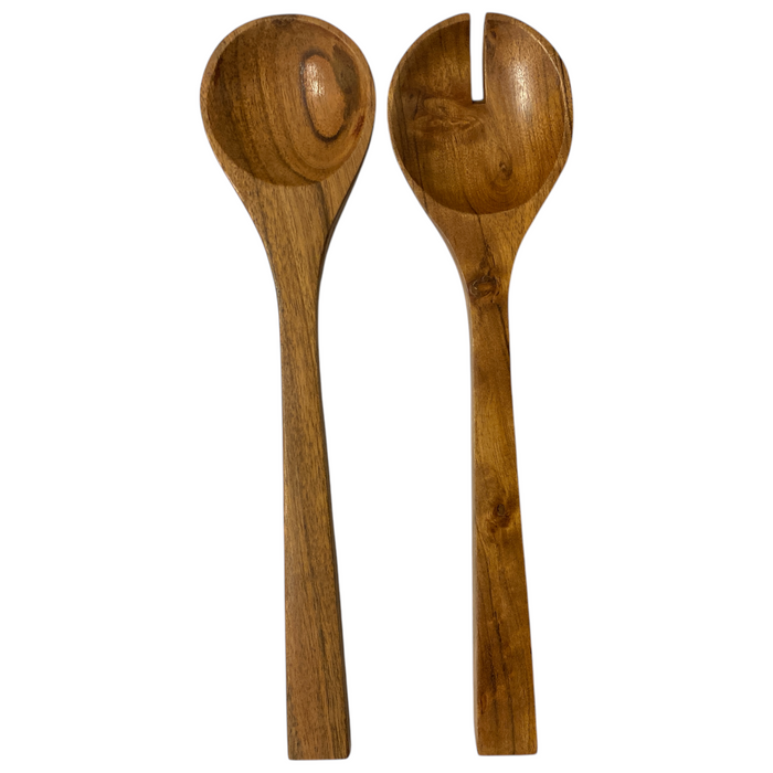 Member's Mark Acacia Wood Salad Bowl with Servers