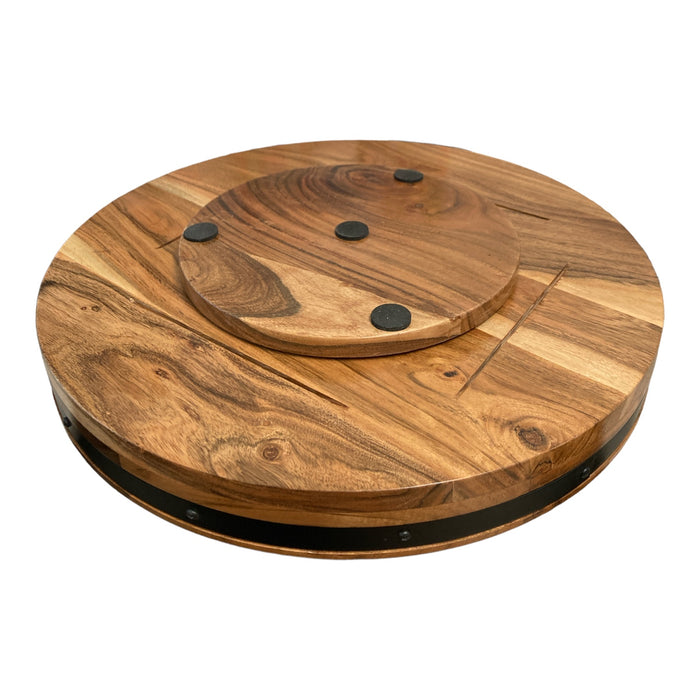 Member's Mark Acacia Wood Farmhouse Lazy Susan, 18"