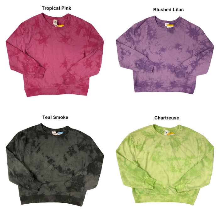 Member's Mark Women's French Terry Dropped Shoulder Tie Dye Sweatshirt