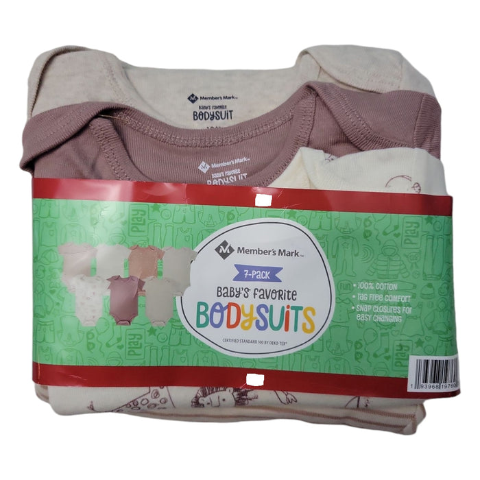 Member's Mark Tag-Free Comfort Baby's Favorite 7-Pack Body-Suits