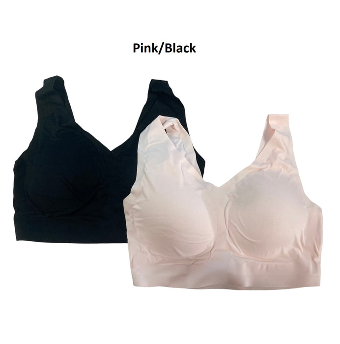 Member's Mark Women's Soft Wirefree Invisible Comfort Bralette, 2 Pack