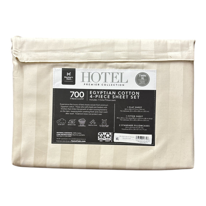 Member's Mark Hotel Egyptian Cotton 4 Piece Sheet Set, 700 Thread Count