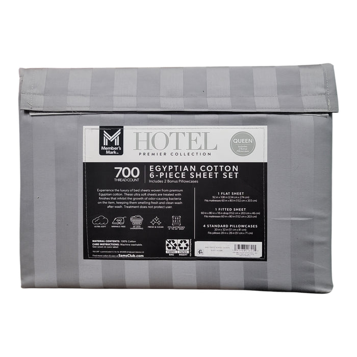 Member's Mark Hotel Premier Egyptian Cotton 6-Piece Sheet Set, 700 Thread Count