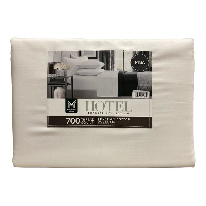 Member's Mark Egyptian Cotton 700 Thread Count Solid  Duvet Cover Set