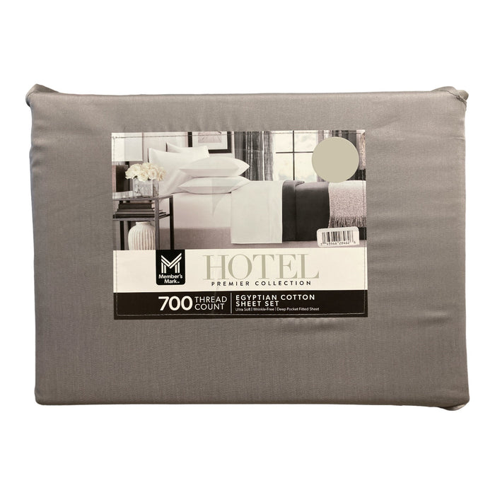 Member's Mark Hotel Egyptian Cotton 6-Piece Solid Sheet Set, 700 Thread Ct