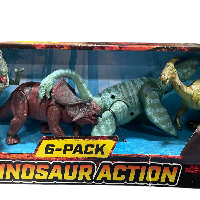 Member's Mark Kid's Posable Dinosaur Action Figures, 6 Pack