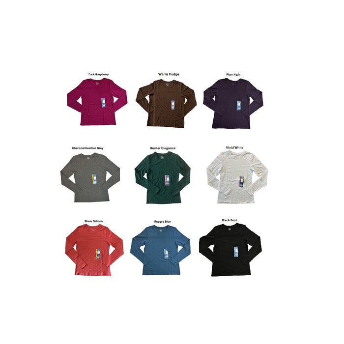 Member's Mark Women's Long Sleeve Soft Essential Crewneck Tee