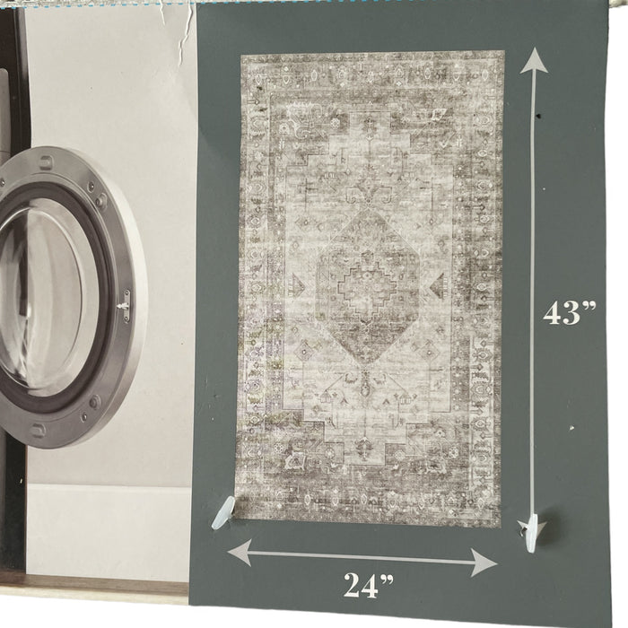 Member's Mark Everwash Pet/Kid Friendly Skid Resistant Washable Rug, 24in x 43in