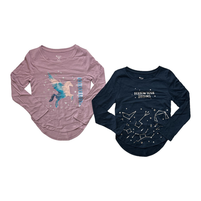 Member's Mark Girl's 2-Pack Favorite Super Soft & Comfort Tees