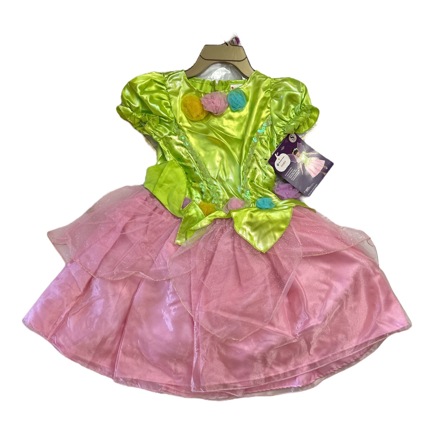Member's Mark Girl's Fairy Costume With Wings & Floral Headpiece