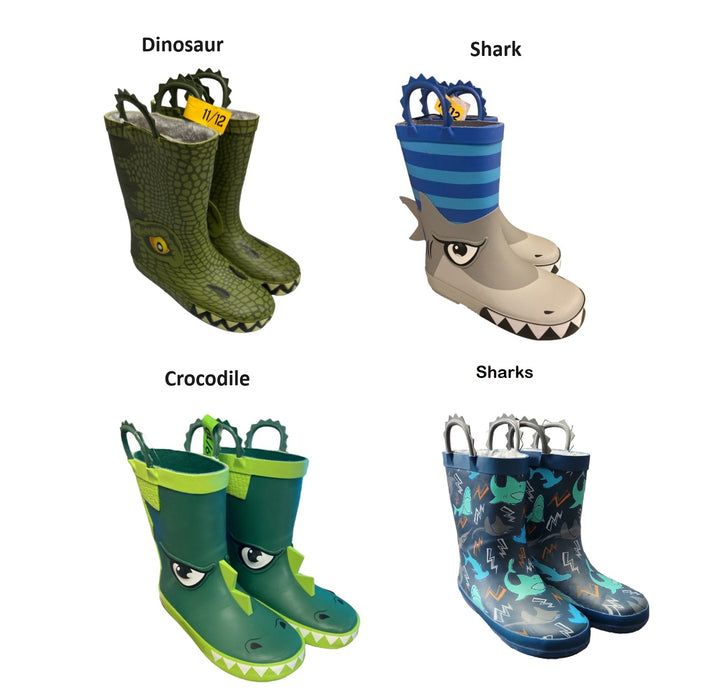 Member's Mark Boy's Easy Pull-On Lined Waterproof Rain Boots