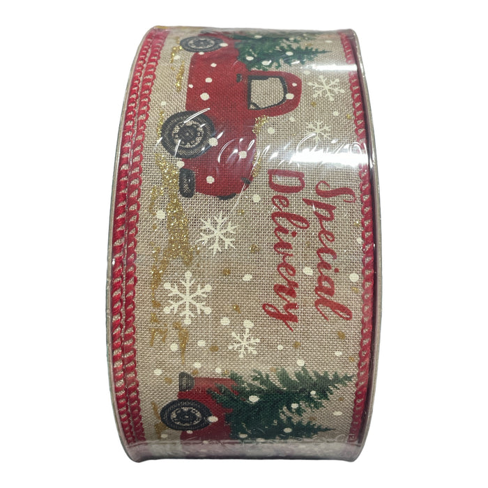 Member's Mark Premium Holiday Themed Wired Edge Ribbon, 2.5" Wide x 50 Yards