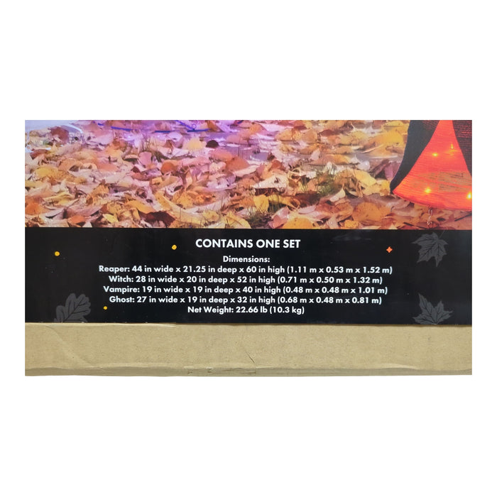 Member's Mark 4-Piece Pre-Lit Pop-up Halloween Pals