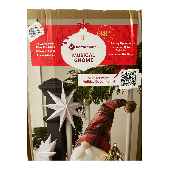 Member's Mark Sound Activated Musical Holiday Gnome, 38"