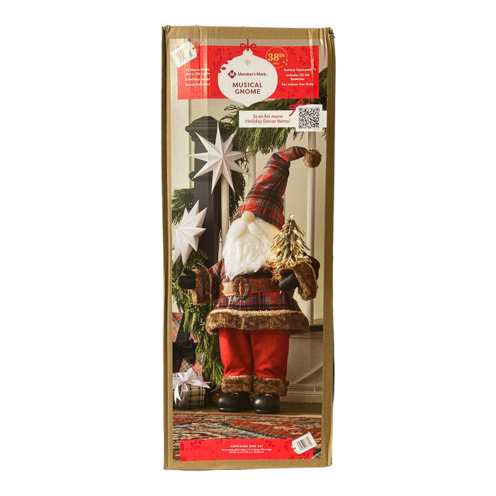 Member's Mark Sound Activated Musical Holiday Gnome, 38"