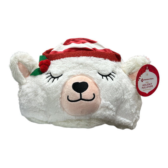 Member's Mark Kids Cozy Long Sleeve Holiday Pullover w/ Critter Hood