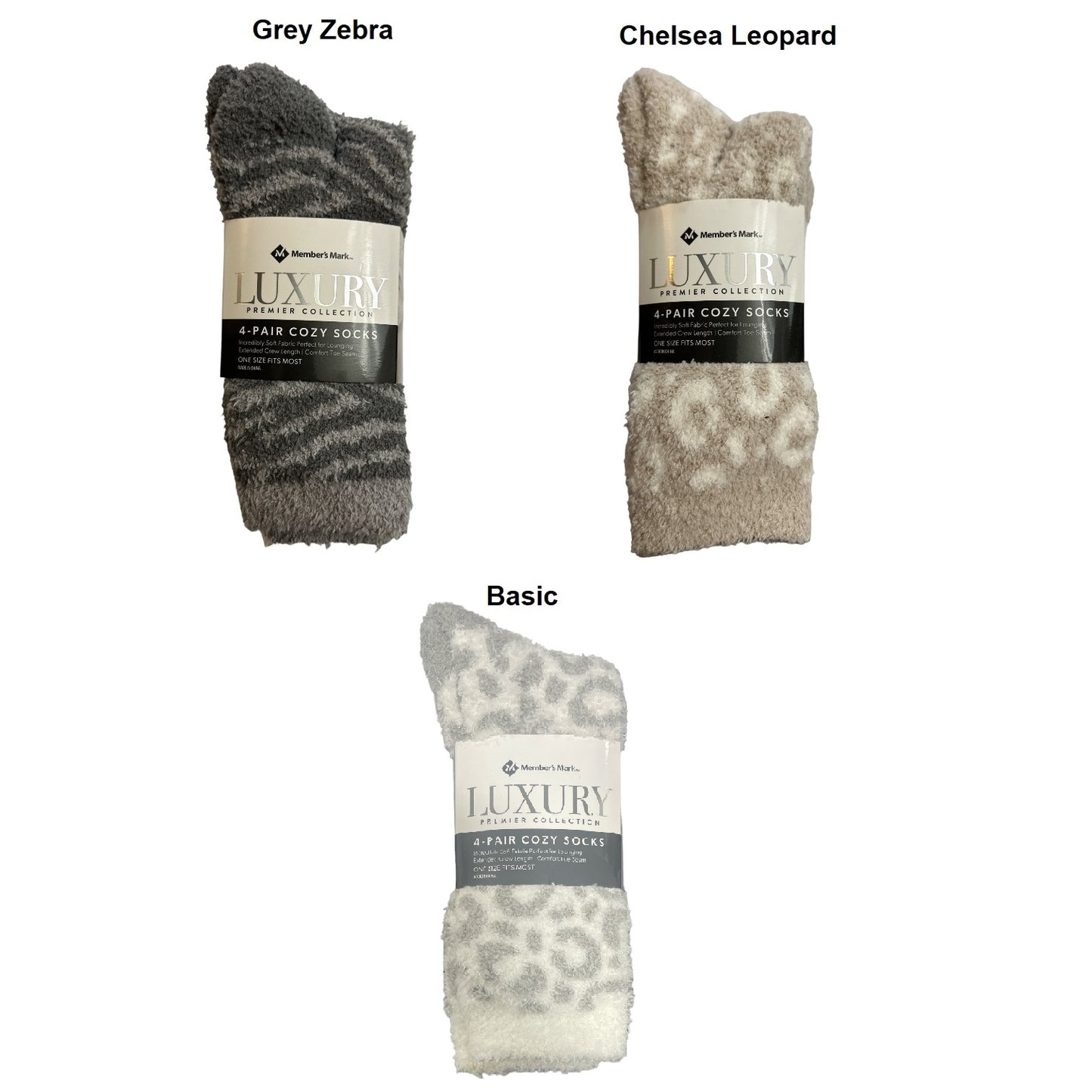 Member's Mark Women's 4 -Pair Luxury Premier Collection Cozy Socks