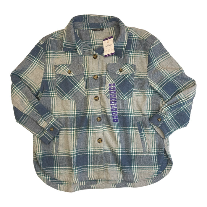 Member's Mark Women's Button Up Long Sleeve Warm Plaid Shacket