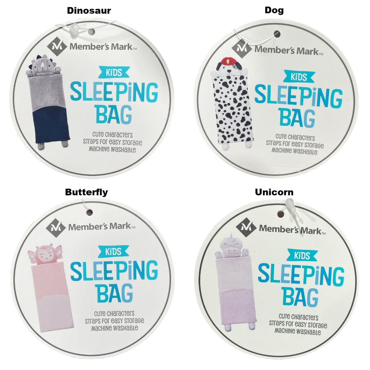 Member's Mark Soft Faux Fur Kids' Cute Character Sleeping Bag, Easy Storage