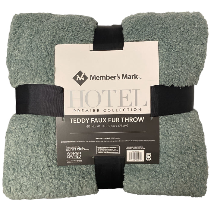 Member's Mark Hotel Premier Collection Teddy Faux Fur Throw 60" x 70"