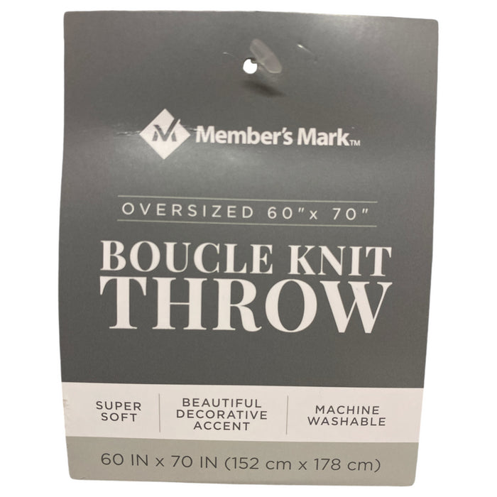 Member's Mark Oversized Super Soft Boucle Knit Throw, 60"x70"