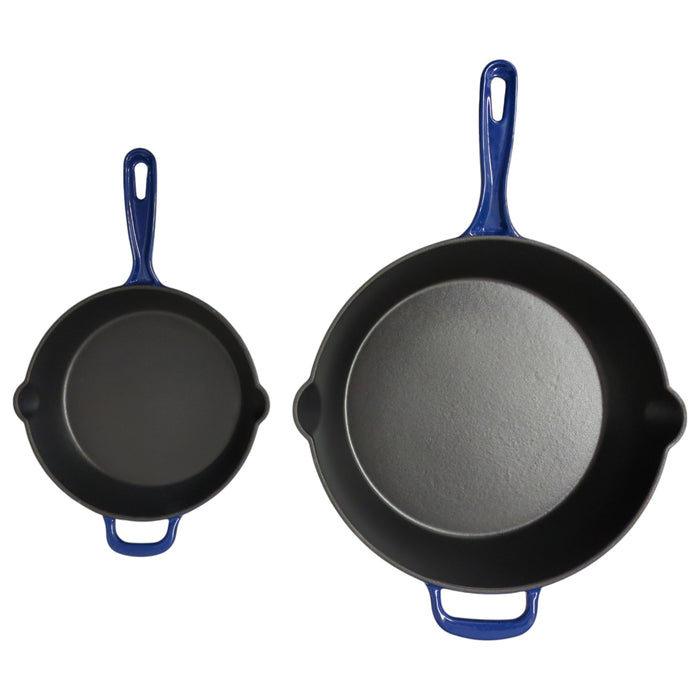 Member's Mark 2-Piece Enamel Cast Iron Skillet Set, 13