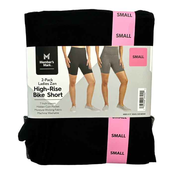 Member's Mark Women's 2-Pack Ladies Zen High-Rise 7" Inseam Bike Short