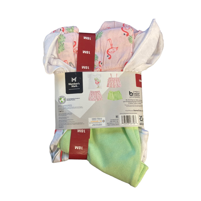 Member Mark Girl's Infant/Toddler My Favorite Mix & Match Set (Flamingo, 4T)