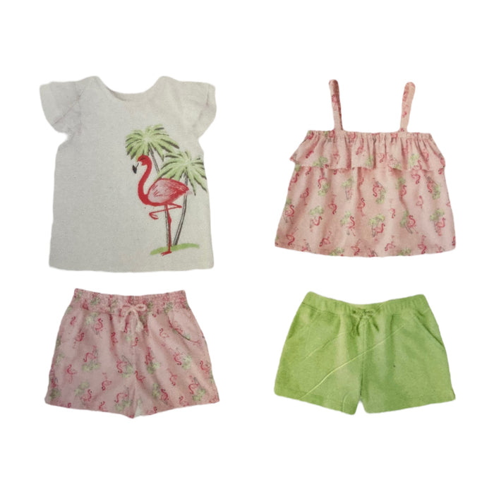 Member Mark Girl's Infant/Toddler My Favorite Mix & Match Set (Flamingo, 5T)