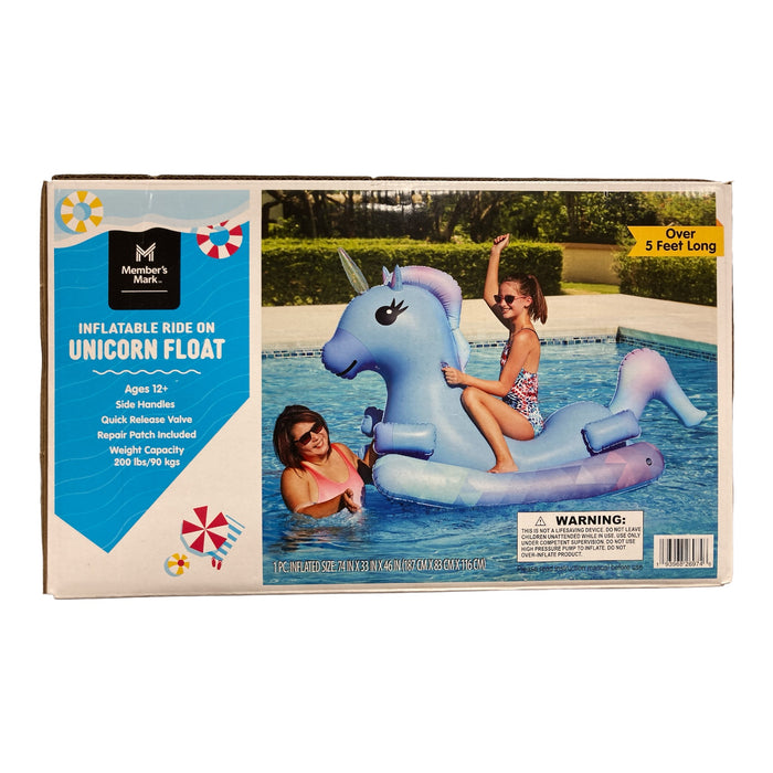 Member's Mark Fun Inflatable Ride On Pool Float with Side Handles