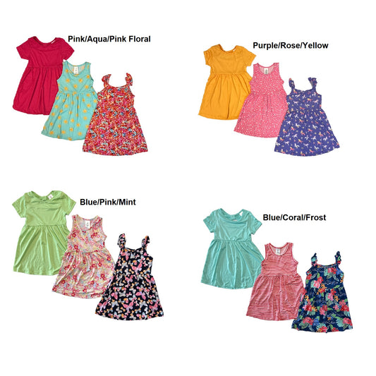 Member's Mark Girl's 3-Pack Stretch Yummy All Occasion Dresses