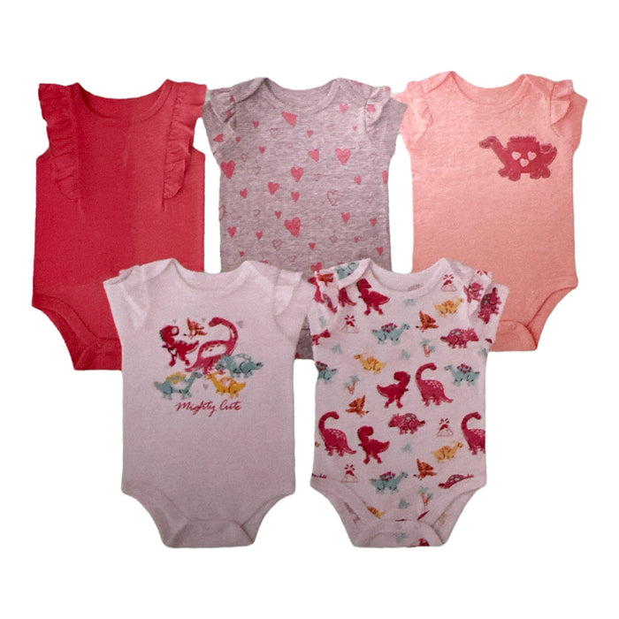 Member's Mark Baby Girl's 5-Pack Baby's Favorite Short Sleeve Bodysuits