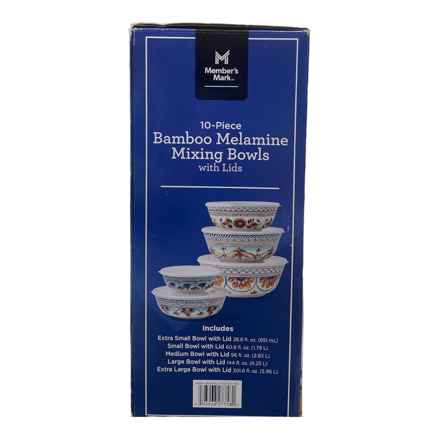 Member's Mark 10-Piece Bamboo Melamine Mixing Bowls with Lids Set