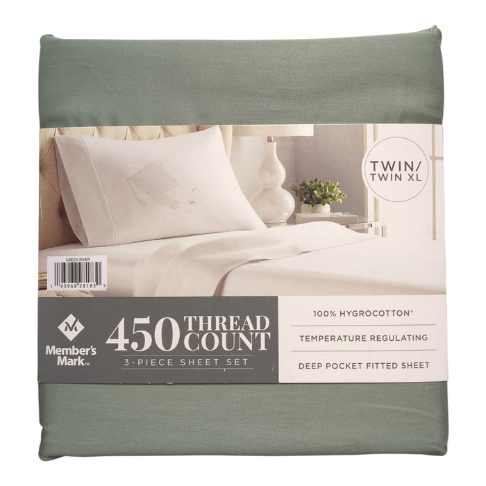 Member's Mark 450 Thread Count Solid Sheet Set, 3-Piece, Twin/Twin XL
