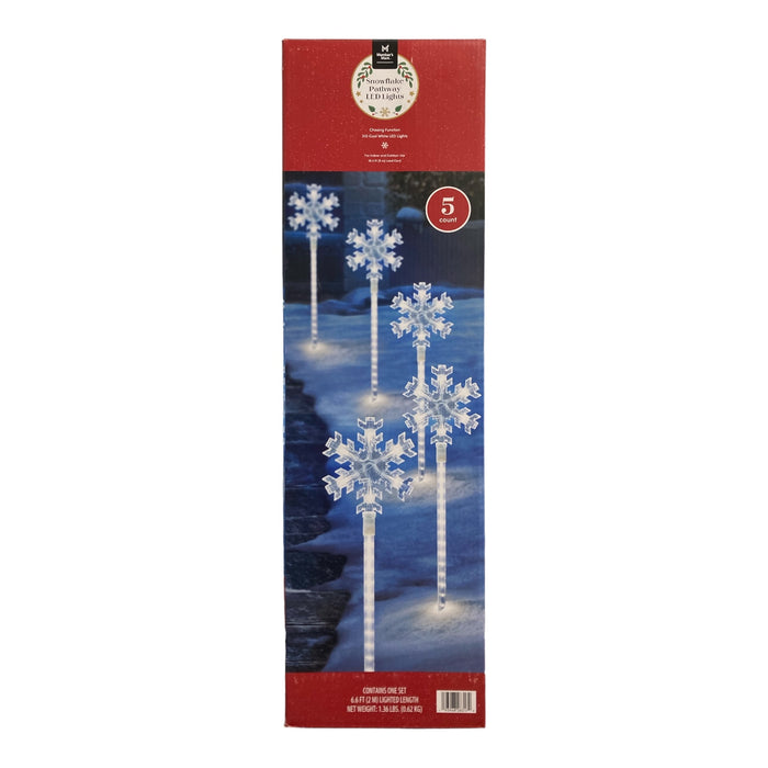 Member's Mark 210 Cool White LED Snowflake Pathway Lights, Chasing Function