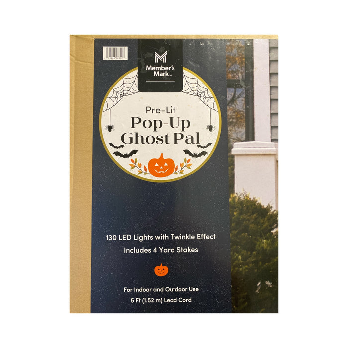 Member's Mark 130 LED Pre-Lit Pop-Up Ghost Pal Indoor/Outdoor Decoration, 5ft