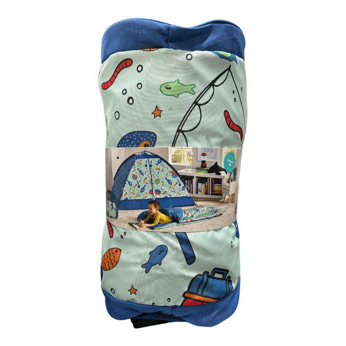 Member's Mark 3 Piece Slumber Set, Indoor Tent, Sleeping Bag & Duffle, Fishing
