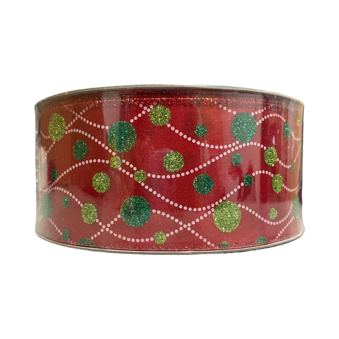 Member's Mark Premium Wired Edge Holiday Ribbon, 2.5" Wide x 50 Yards