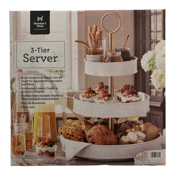 Members Mark Muli-Functional 3-Tier Server with Ring Handle