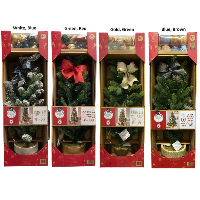 Member's Mark 40 Warm White Pre-Lit Mini Tree & Decorating Kit