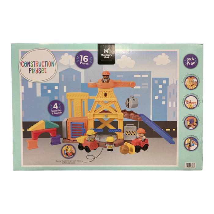 Member's Mark Preschool Construction Playset with 4 Melodies and Sounds, 16 Pcs