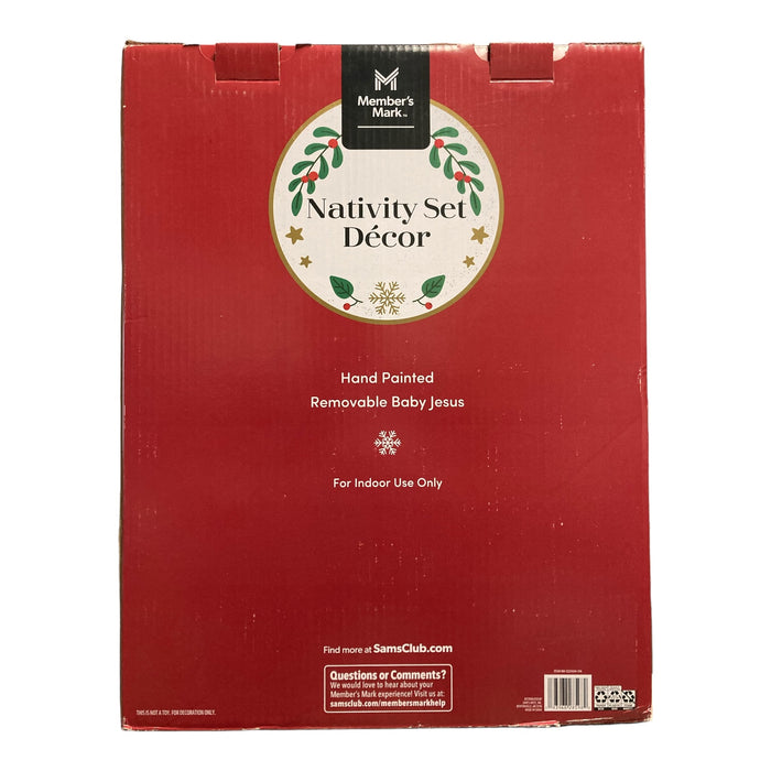 Member's Mark Holiday Nativity Set Decor, Hand Painted, 9 Piece, Multicultural