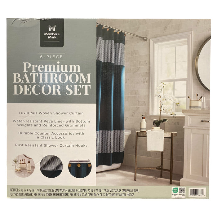Member's Mark 6-Piece Premium Bath Set, Dark Teal