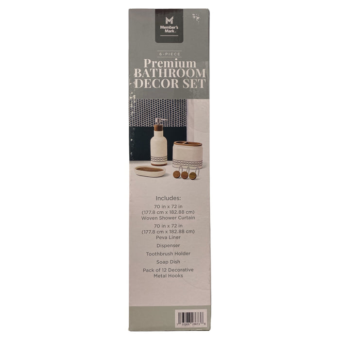 Member's Mark 6-Piece Premium Bath Set, Dark Teal