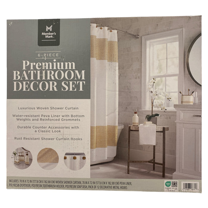 Member's Mark 6-Piece Premium Bath Set, Golden Sunshine