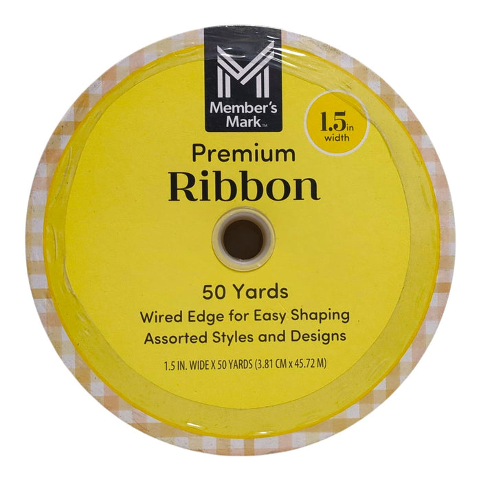Member's Mark Wired Edge Premium Ribbon, 1.5"W x 50yds, Spring